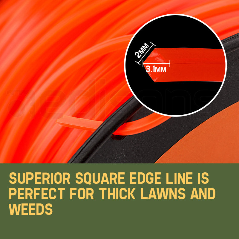 NNEMB 3.1mm x 120M Squared Tip Trimmer Line