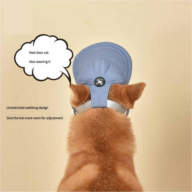 NNEDSZ Size S Black Adjustable Pet Baseball Cap for Cats and Dogs - Cute Sun Protection Hat for Outdoor Adventures