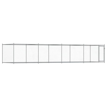 NNEVL Dog Cage with Door Grey 8x2x1.5 m Galvanised Steel